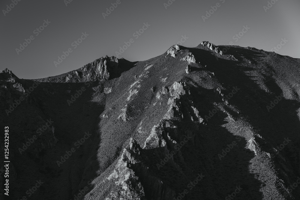 A rugged mountain face in New Zealand.
