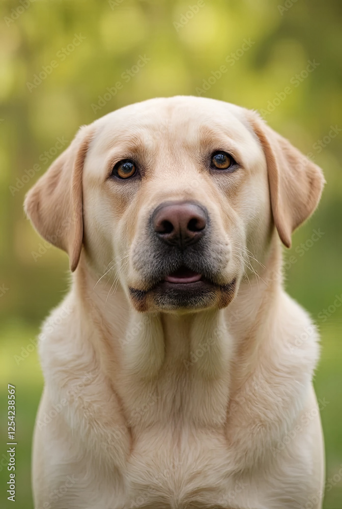 Portrait expressif d’un labrador au regard tendre en pleine nature Portrait expressif d’un labrador au regard tendre en pleine nature