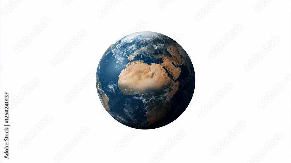 Earth globe rotating, white background, space, environmental concept Earth globe rotating, white background, space, environmental concept