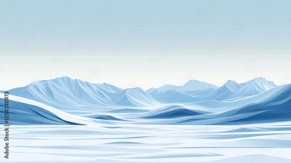 Pixel Art Snowy Mountains Landscape Pixel Art Snowy Mountains Landscape