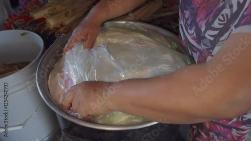 Traditional process of making delicious Mexican tamales from start to finish