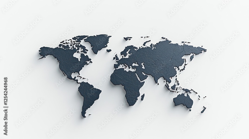 Naklejka premium Abstract Pixelated World Map On White Background