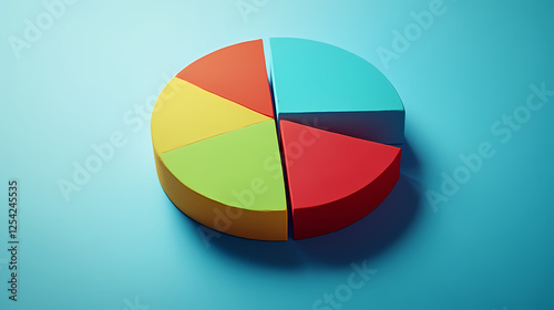 Colorful Pie Chart with Five Segments on a Solid Background Free Download Colorful Pie Chart with Five Segments on a Solid Background - GFXLoad