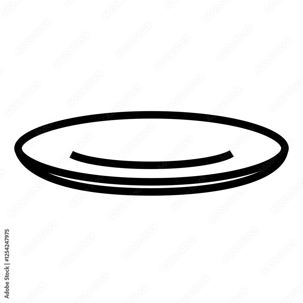 empty plate on a white background