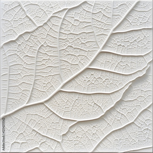 Intricate White Leaf Veins Texture Background