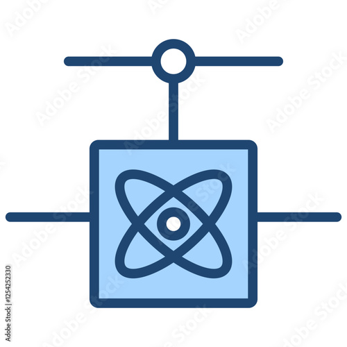 Quantum Gate Blue Icon
