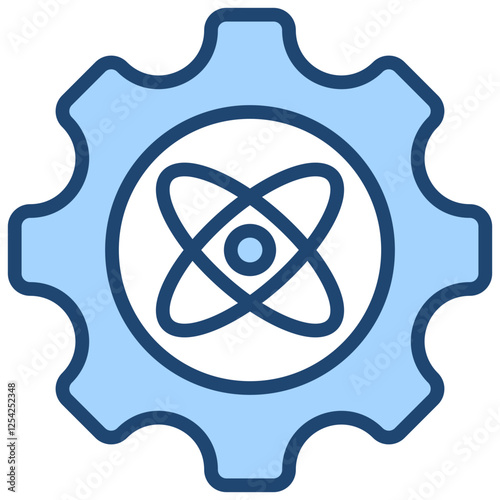 Quantum Mechanics Blue Icon