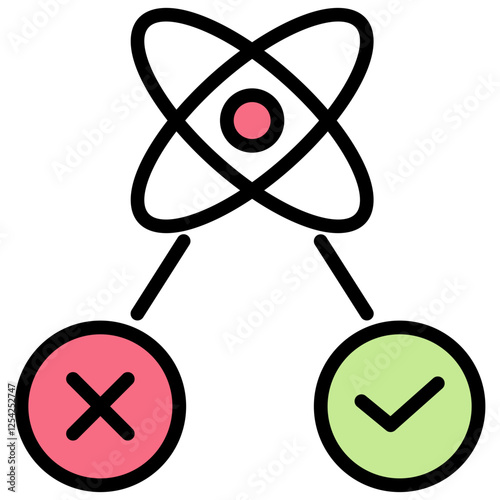 Quantum Error Correction Outline Color Icon