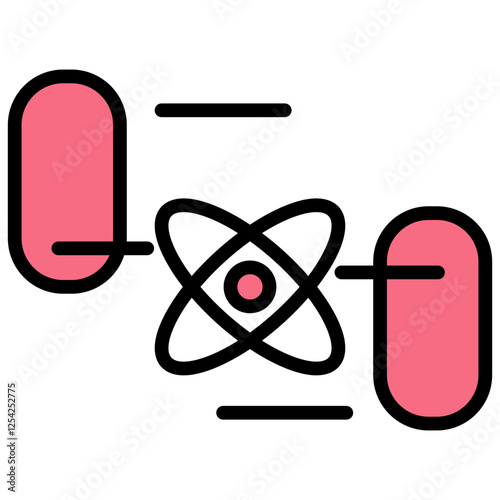 Quantum Teleportation Outline Color Icon