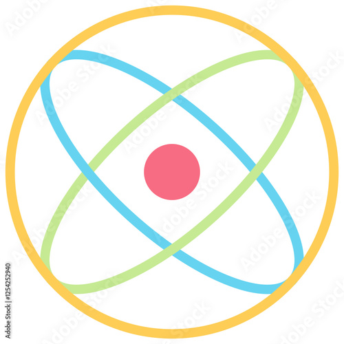 Qubit Flat Icon