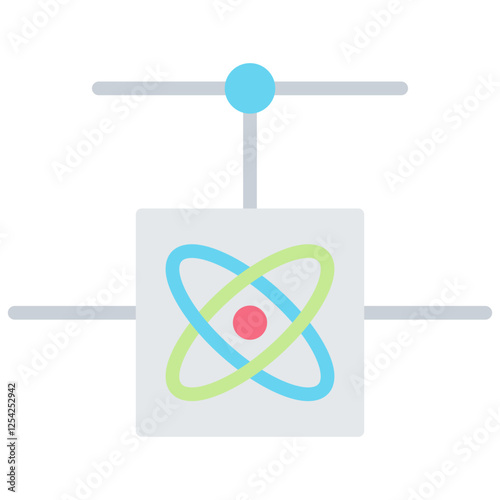 Quantum Gate Flat Icon