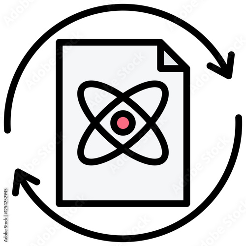 Information Process Outline Color Icon