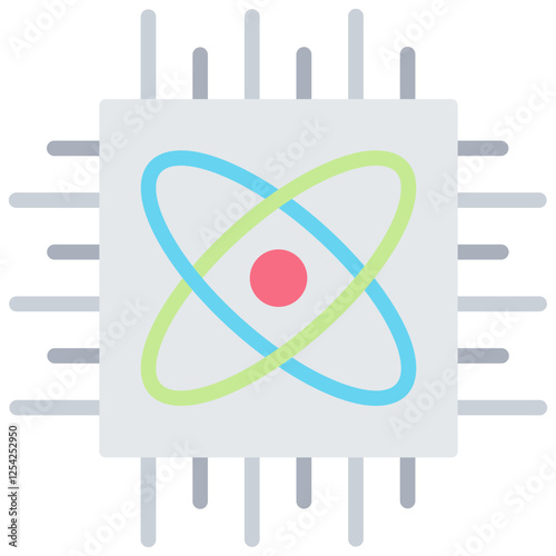 Quantum Flat Icon