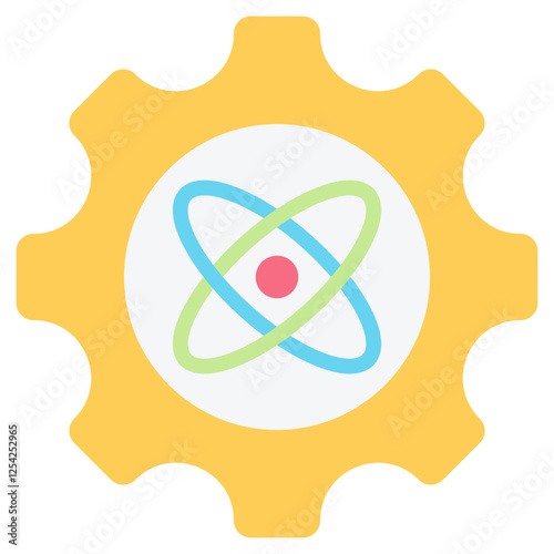 Quantum Mechanics Flat Icon