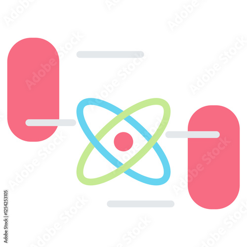 Quantum Teleportation Flat Icon