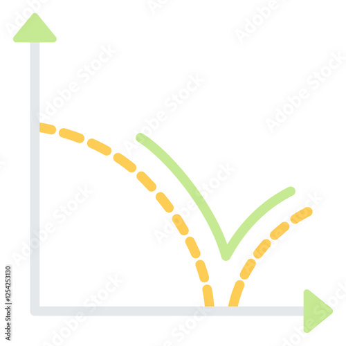 Quantum Phase Transition Flat Icon