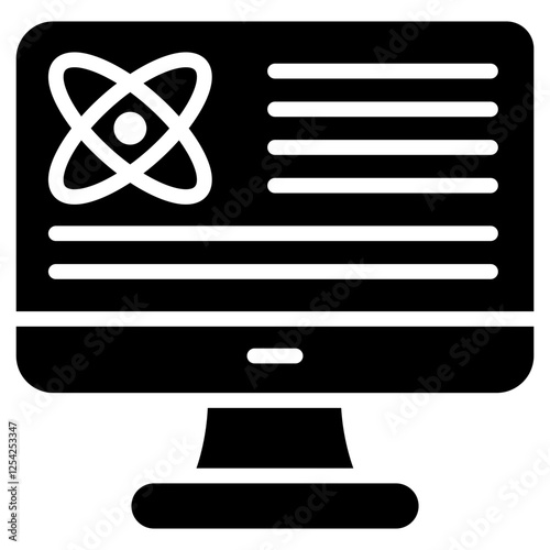 Quantum Simulation Glyph Icon
