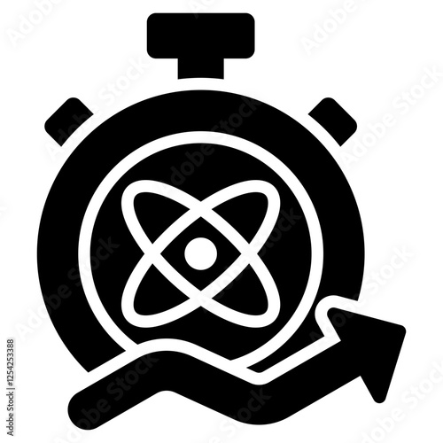 Quantum Speed Up Glyph Icon