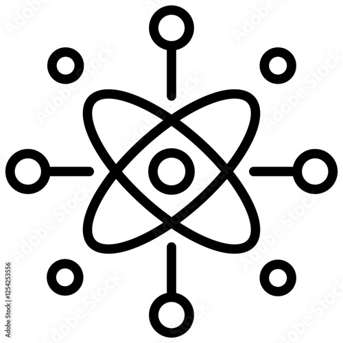 Quantum State Outline Icon