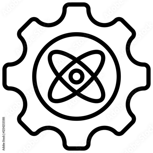 Quantum Mechanics Outline Icon