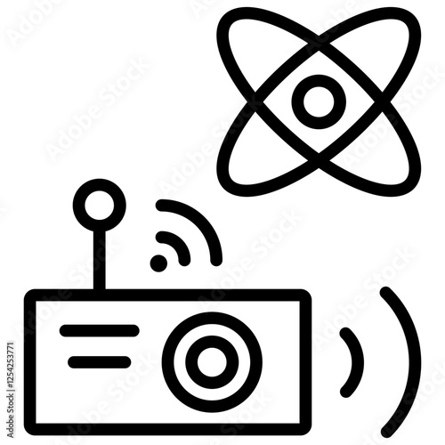 Quantum Sensing Outline Icon
