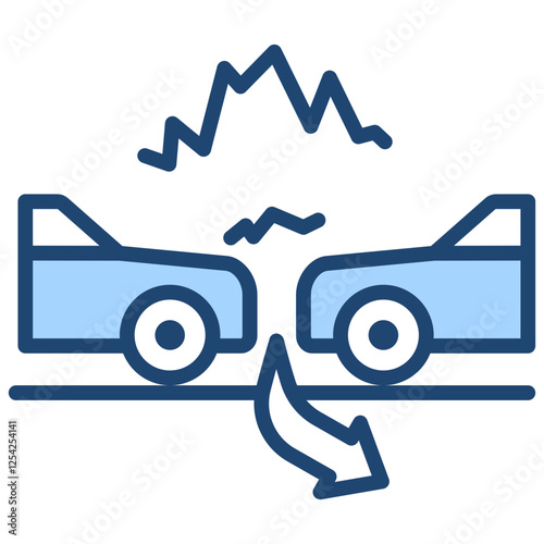 Collision Avoidance Blue Icon