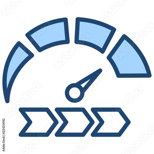 Acceleration Blue Icon