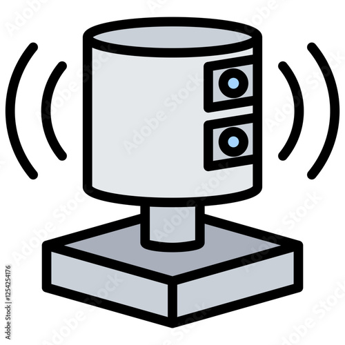 Lidar Outline Color Icon