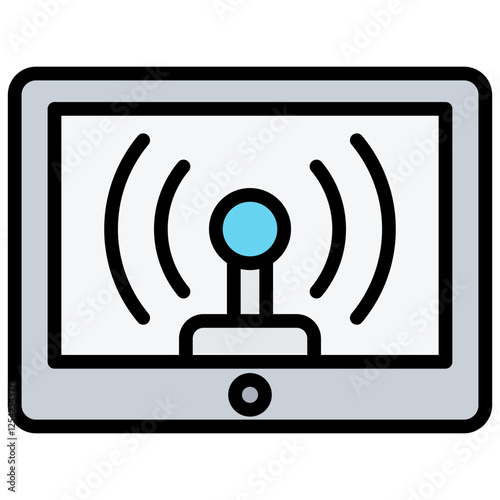 Wallpaper Mural Remote Monitoring Outline Color Icon Torontodigital.ca