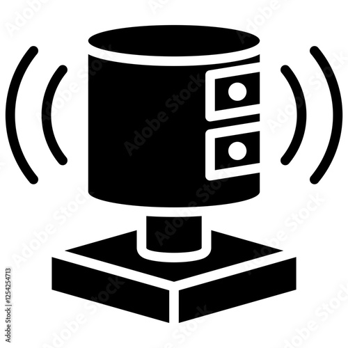 Lidar Glyph Icon