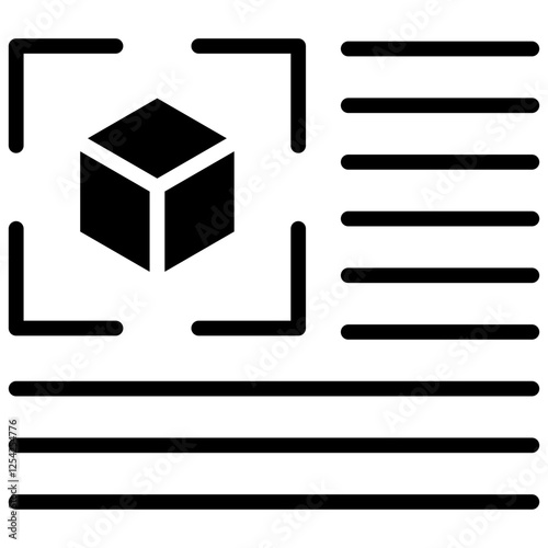 Object Recognition Glyph Icon