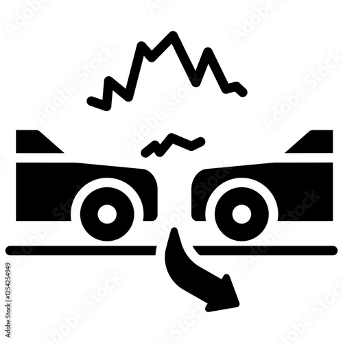 Collision Avoidance Glyph Icon