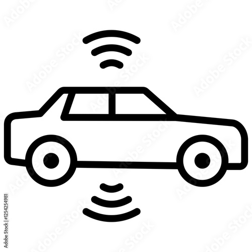 Driverless Outline Icon