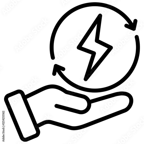 Energy Efficiency Outline Icon