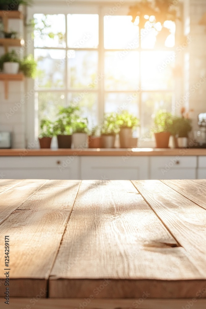 Green Empty wooden table with the bright white interior of the kitchen as a blurred background behind the bokeh golden sunshine Green Empty wooden table with the bright white interior of the kitchen as a blurred background behind the bokeh golden sunshine