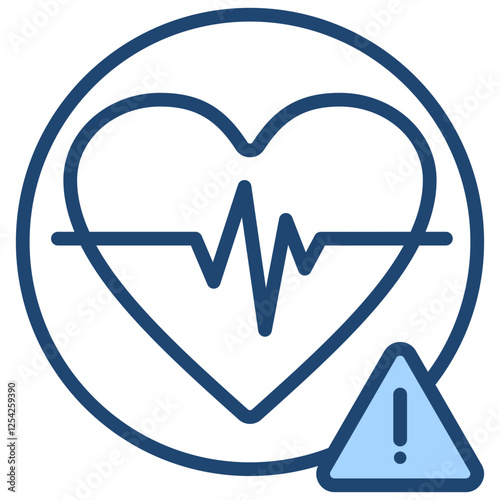 Heart Disease Blue Icon