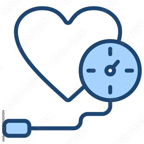 High Blood Pressure Blue Icon