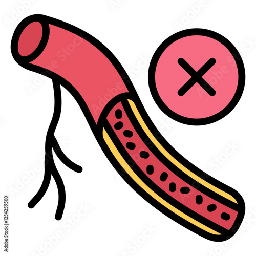 Atherosclerosis Outline Color Icon