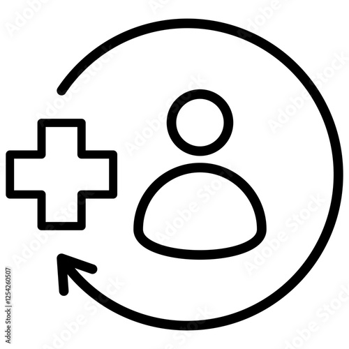 Rehabilitation Outline Icon