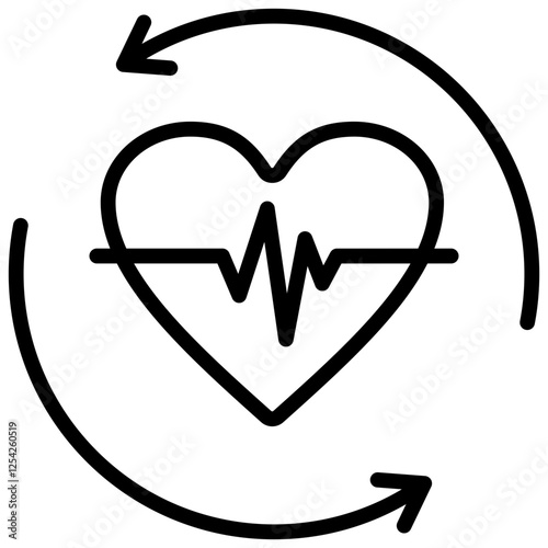 Heart Transplant Outline Icon