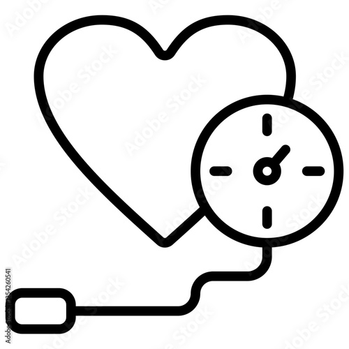 High Blood Pressure Outline Icon