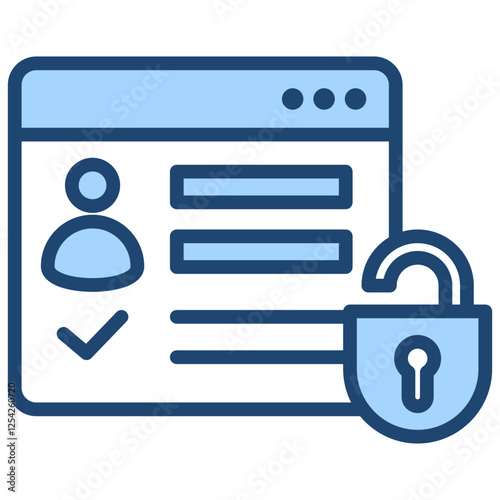 Authorization Blue Icon