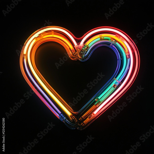 heart shaped neon lights