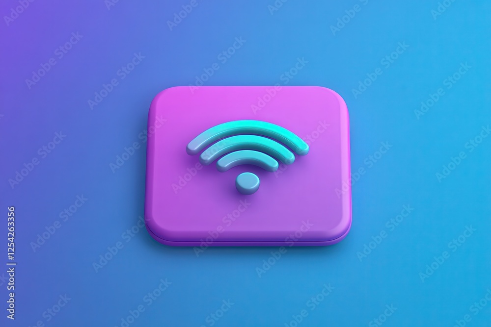 Vibrant Hotspot Icon with Soft Lighting and Gradient Background for Network Connection Representation in a Flat Design Aesthetic Vibrant Hotspot Icon with Soft Lighting and Gradient Background for Network Connection Representation in a Flat Design Aesthetic