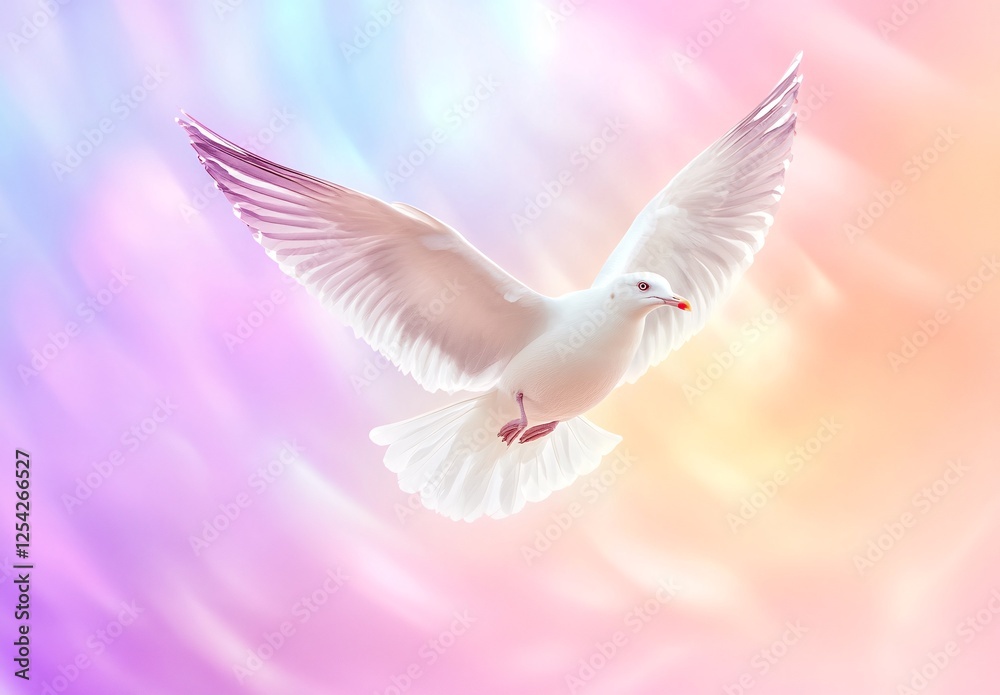 Obraz premium white dove in flight