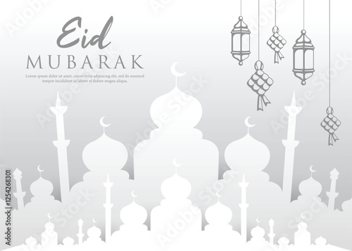 Islamic background. Eid Mubarak illustration design