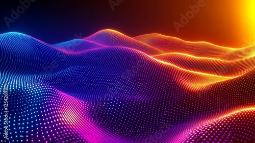 Background abstract gaming neon stripes glowing rainbow technology