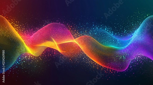 Background abstract gaming neon stripes glowing rainbow technology