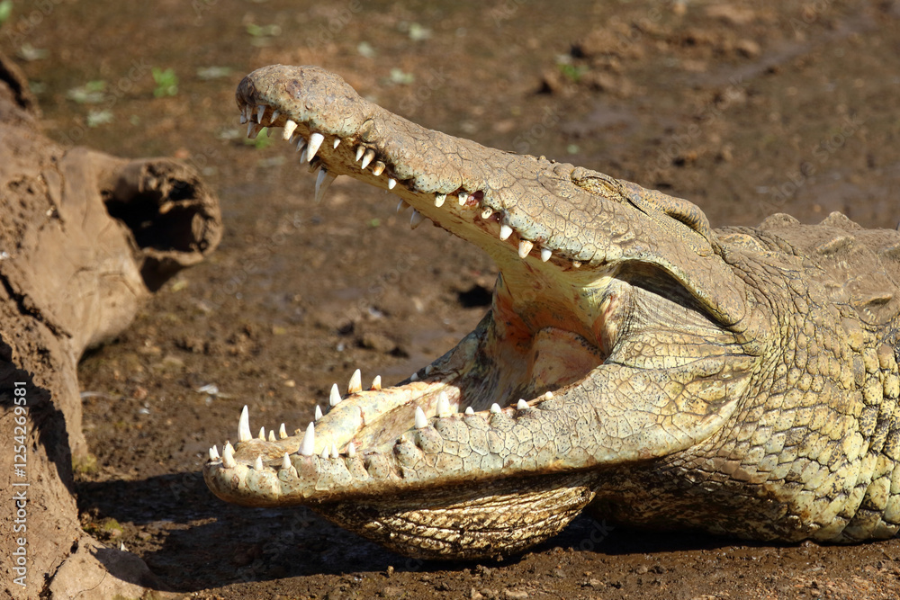 Obraz premium Nilkrokodil / Nile crocodile / Crocodylus niloticus..