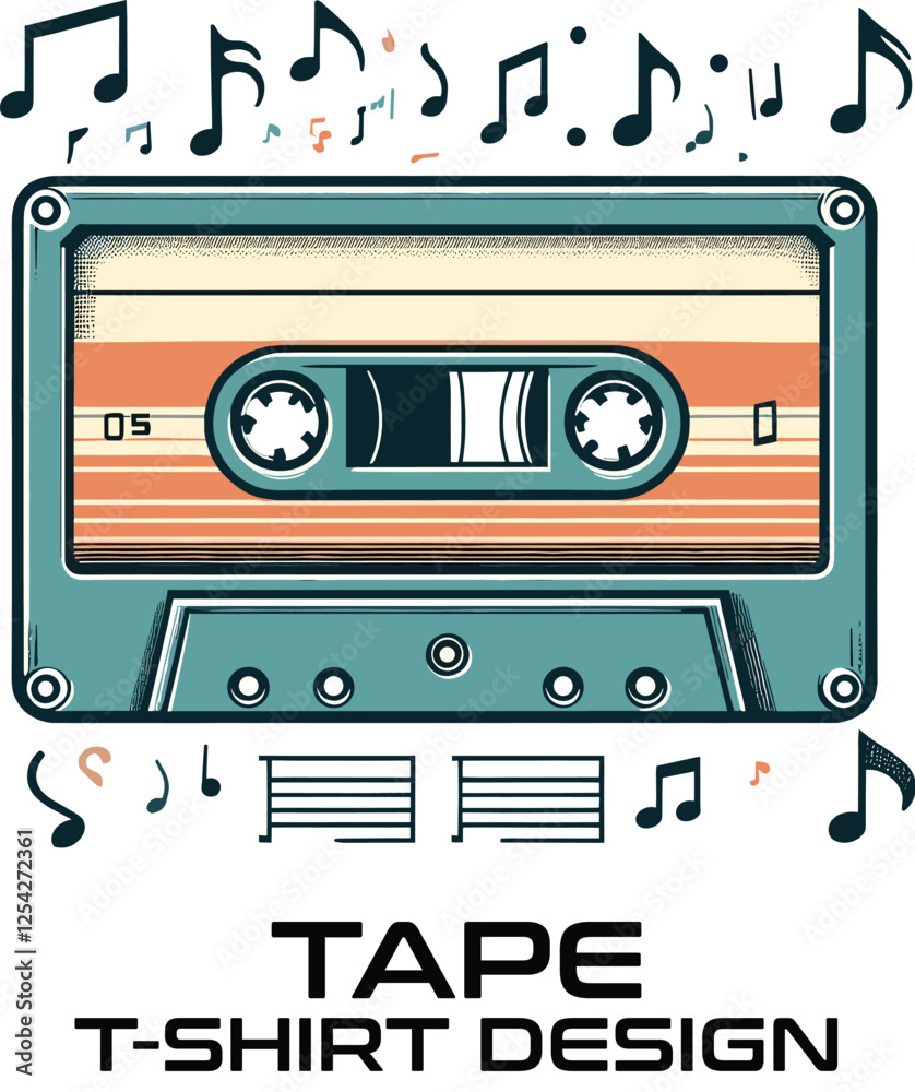 Obraz premium Tape Vector T Shirt Design